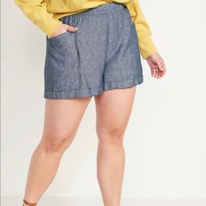 Old Navy High-Waisted Linen-Blend Shorts for Women -- 3.5-inch inseam